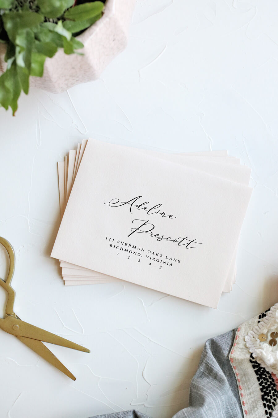 How To Print Envelopes The Easy Way | Pipkin Paper Company Throughout Paper Source Templates Place Cards