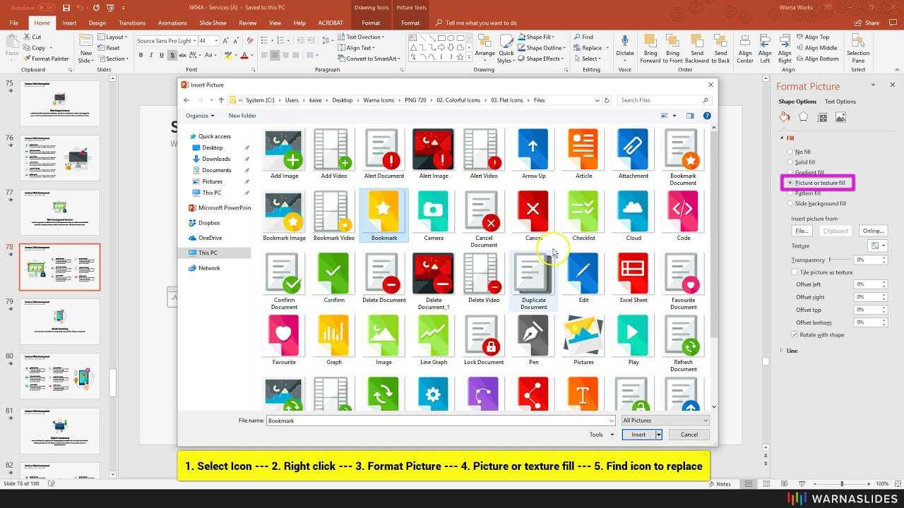 How To Replace Icon In Powerpoint Template - Warna Slides Intended For Powerpoint Replace Template