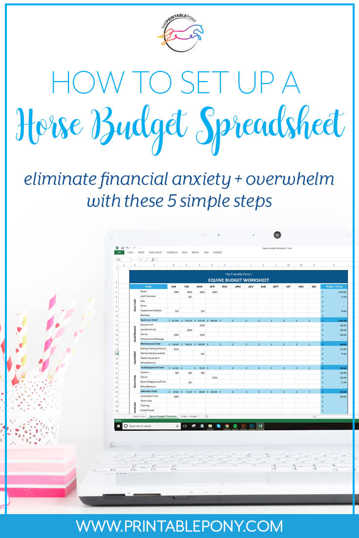 How To Set Up A Horse Budget Spreadsheet – The Printable Pony Intended For Horse Stall Card Template