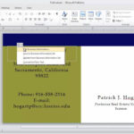 How To Use Microsoft Publisher Templates To Create A Business Card In Word 2013 Business Card Template