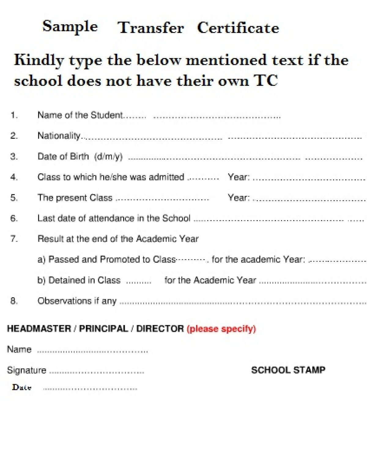How To Write A Letter To The Principal To Request Of For Leaving Certificate Template