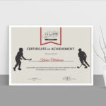 Ice Hockey Achievement Certificate Template For Hockey Certificate Templates