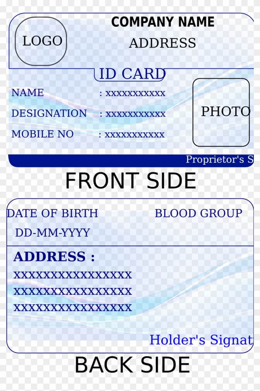 Id Card Template – Identification Card Template Printable Pertaining To Soccer Report Card Template