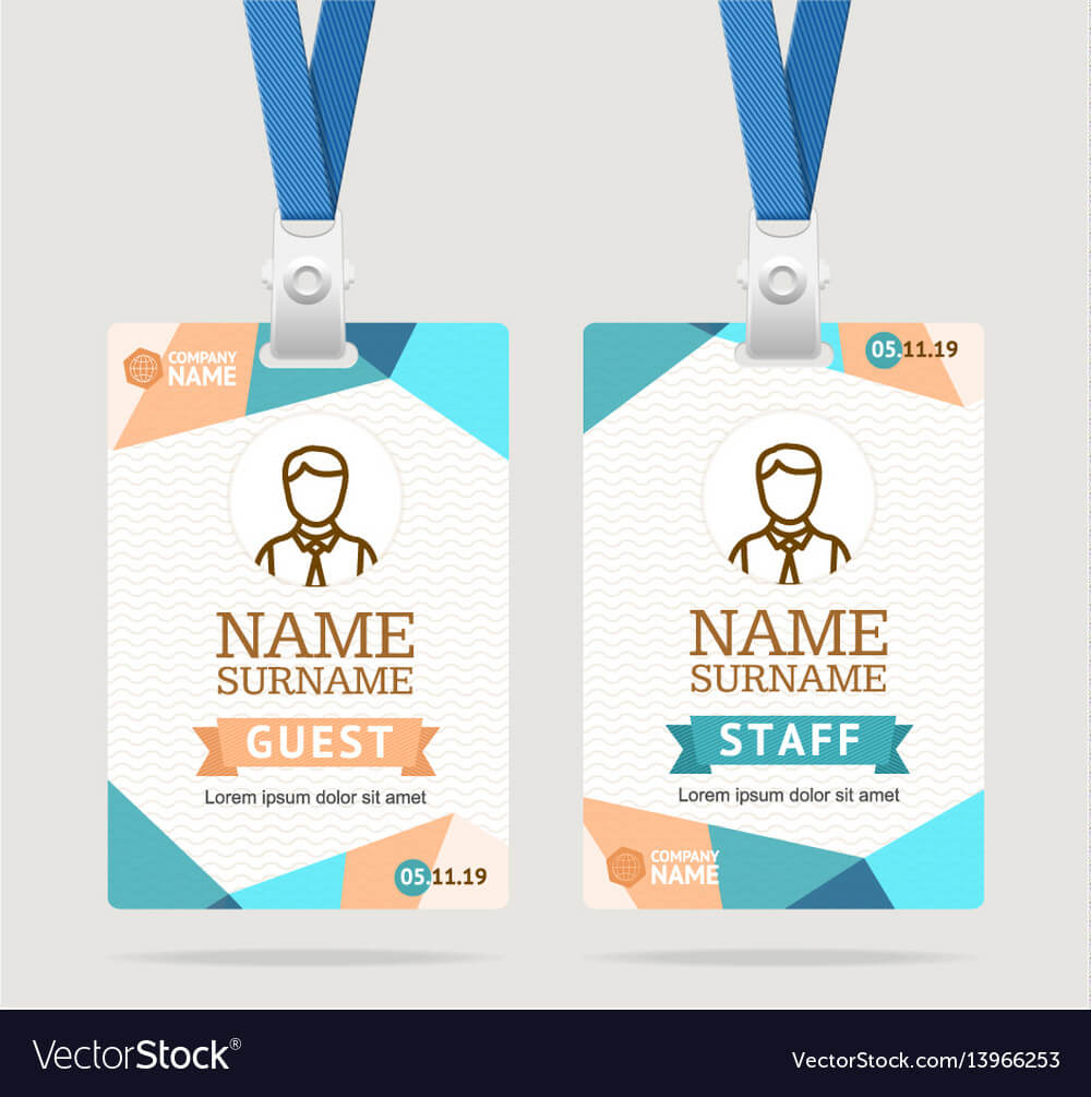 Id Card Template Plastic Badge For Pvc Id Card Template
