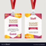 Id Card Template Plastic Badge With Regard To Conference Id Card Template