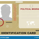 Identification Card Political Migrant Stock Vector For Mi6 Id Card Template