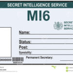 Identity A Secret Agent Of Mi 6 Stock Vector - Illustration with regard to Mi6 Id Card Template