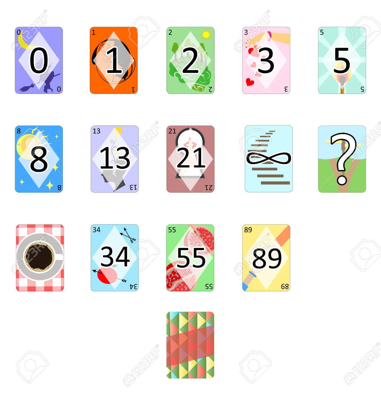Illustration Of The Agile Poker Planning Estimation Cards. In Planning Poker Cards Template
