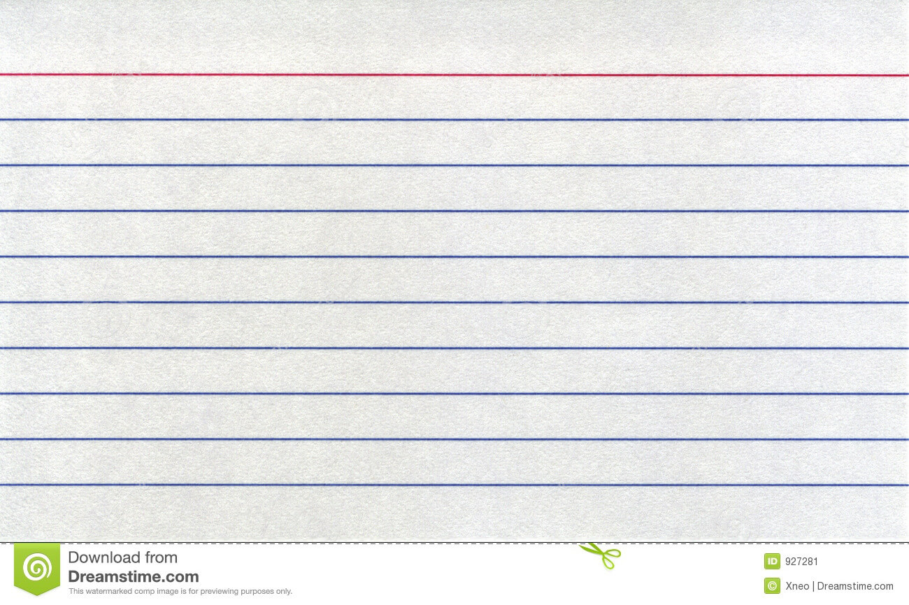 Index Card Stock Image. Image Of Cardboard, Blue, Line – 927281 In Blank Index Card Template