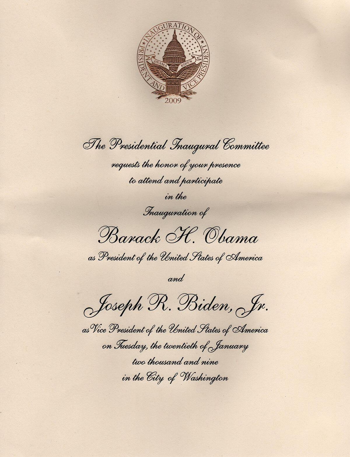 Invitations To The First Inauguration Of Barack Obama In Death Anniversary Cards Templates