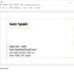Kate Spade Business Card Template For Google Docs – Stand For Google Docs Business Card Template
