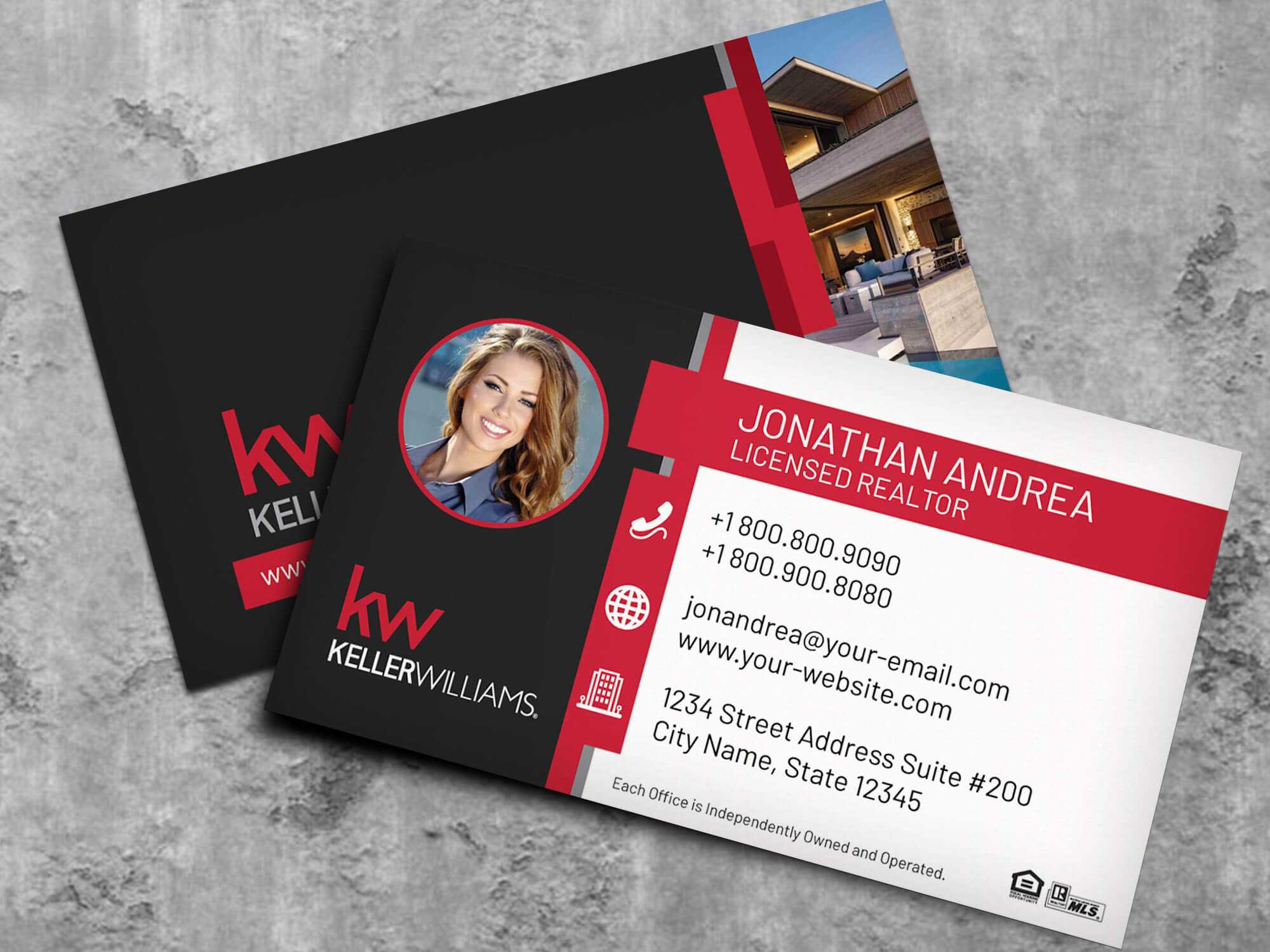 Keller Williams Business Card Template Bc19702Kw – Nusacreative Regarding Keller Williams Business Card Templates