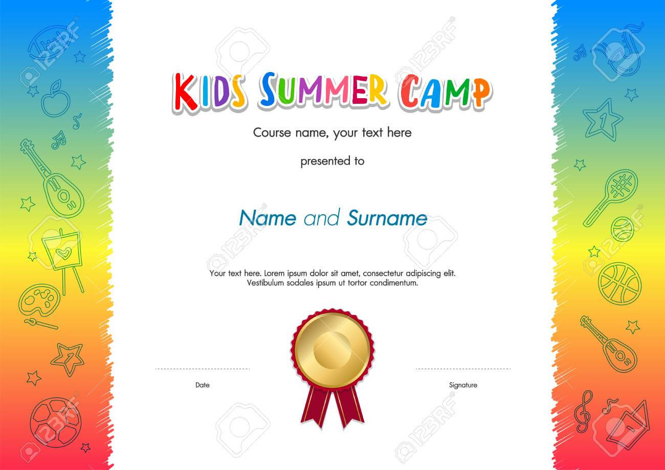 Kids Award Template – Papele.alimentacionsegura For Star Award Certificate Template