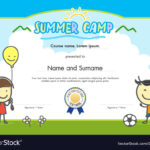 Kids Summer Camp Certificate Document Template for Summer Camp Certificate Template