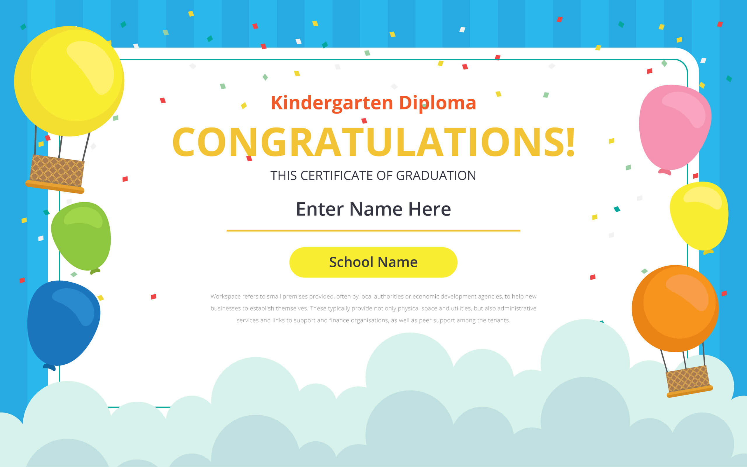 Kindergarten Certificate Free Vector Art - (29 Free Downloads) Throughout Preschool Graduation Certificate Template Free