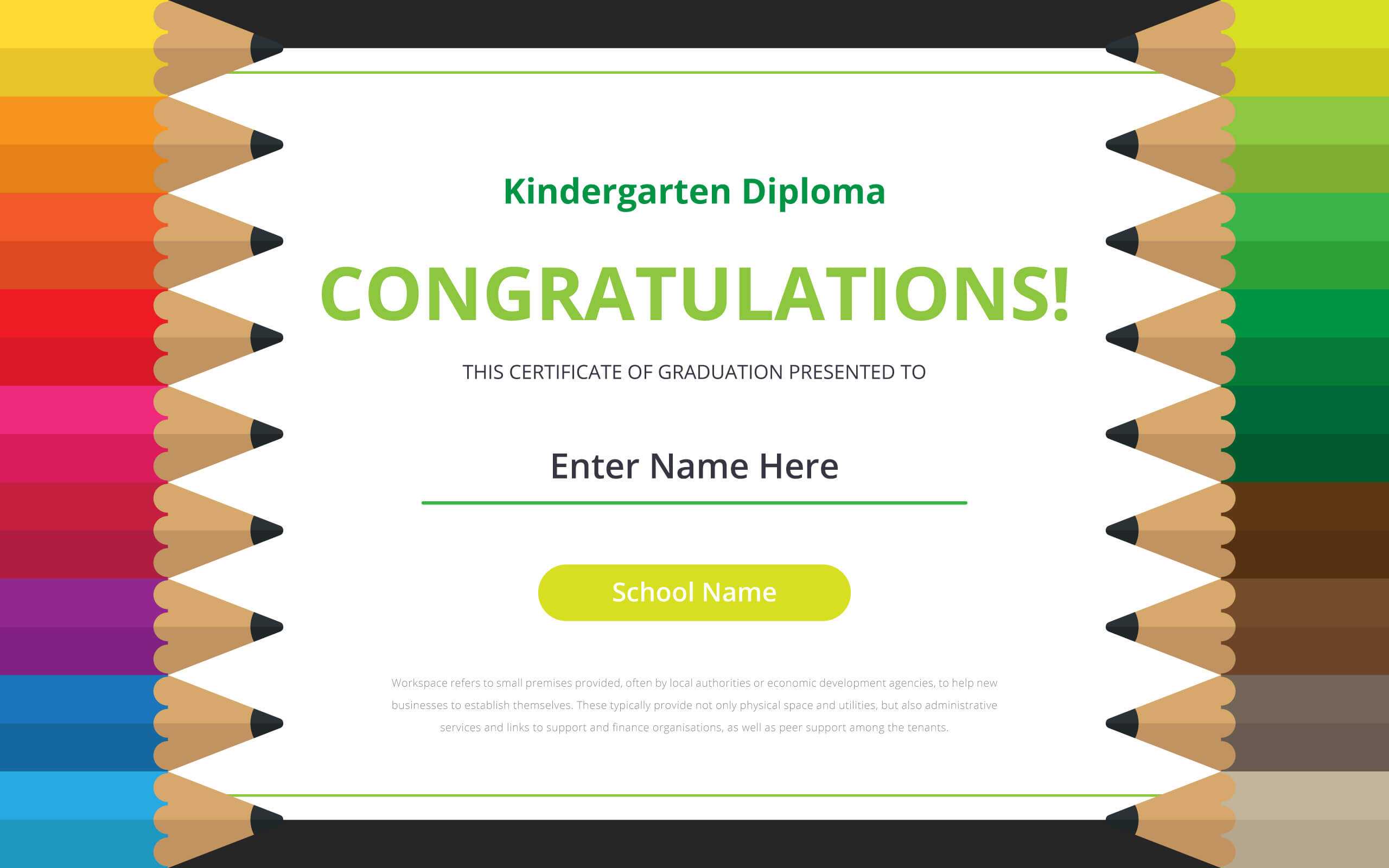 Kindergarten Diploma Certificate Template – Download Free Throughout Small Certificate Template