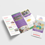 Kindergarten School Tri Fold Brochure Design Template With Regard To Tri Fold School Brochure Template