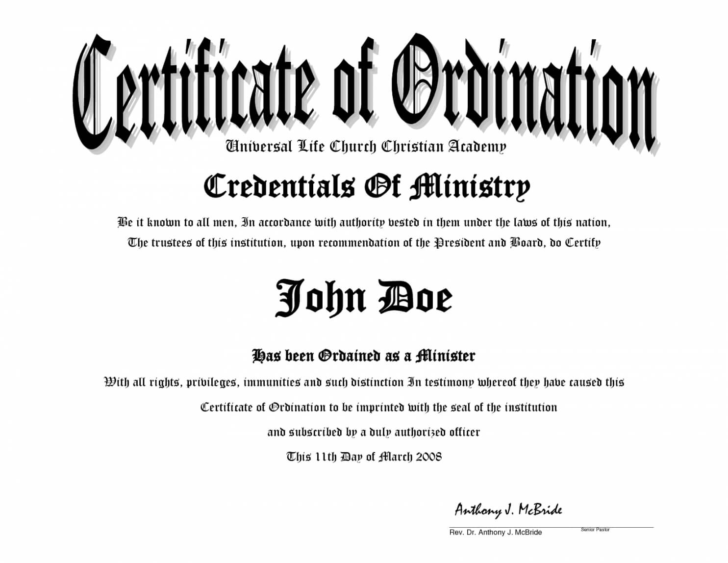 Kleurplaten: Pastoral License Certificate Template Throughout Ordination Certificate Templates
