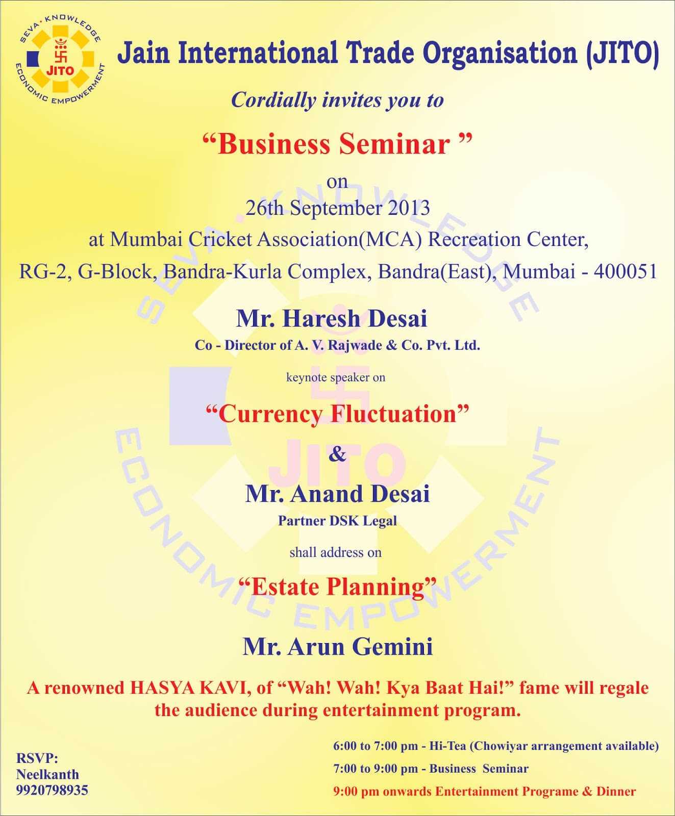 Kulasara: 25 Elegant Seminar Invitation Card Design For Seminar Invitation Card Template