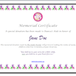 Label Donation Certificate Template Intended For Donation Certificate Template