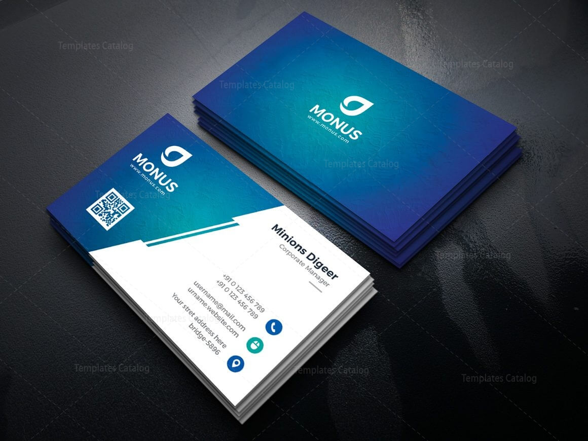Lagoon Professional Corporate Business Card Template 000946 With Regard To Professional Name Card Template