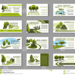 Landscape Design Studio Business Card Template Stock Vector Inside Gardening Business Cards Templates