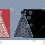 Laser Cut Out Christmas Card Template. Die Cut Paper Card Inside Fold Out Card Template