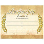 Leadership Award Gold Foil Stamped Certificates – Pack Of 25 Within Leadership Award Certificate Template