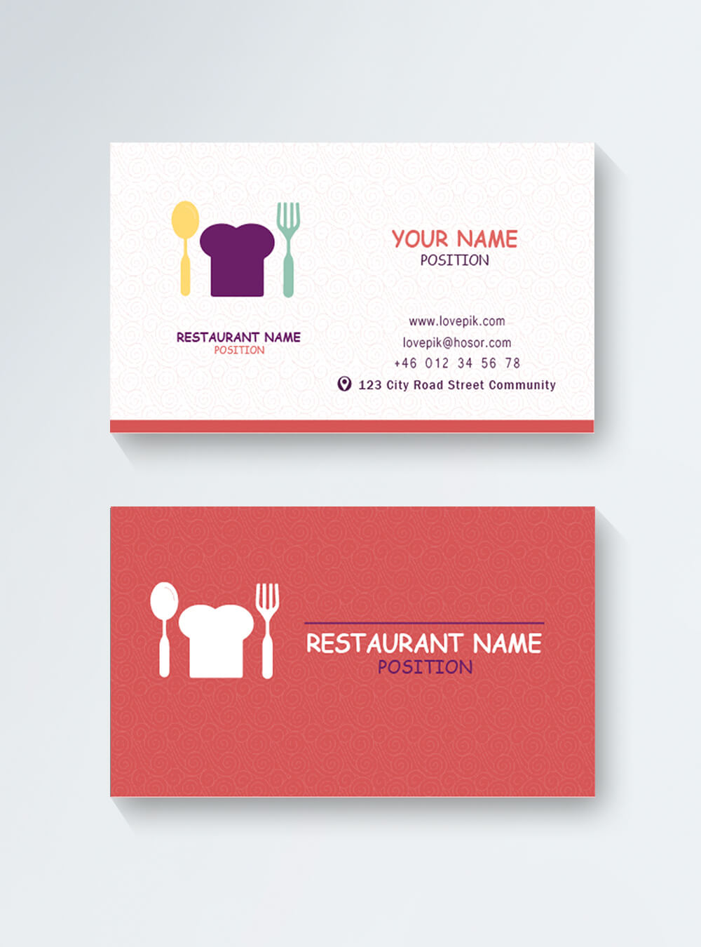 Leisure Restaurant Food Business Card Template Image Picture Throughout Food Business Cards Templates Free