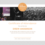 Light Attendance Certificate Template In Certificate Of Attendance Conference Template