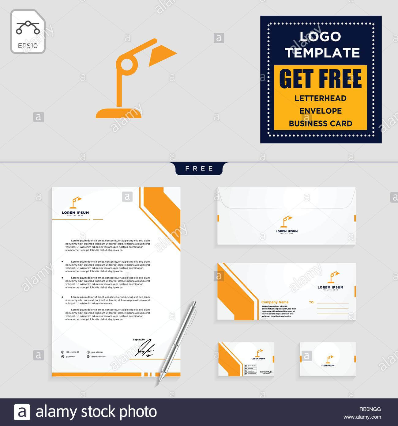Light Interior Logo Template, Vector Illustration And With Regard To Business Card Letterhead Envelope Template