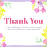 Light Violet Floral Sympathy Thank You Card – Templatescanva For Sympathy Thank You Card Template