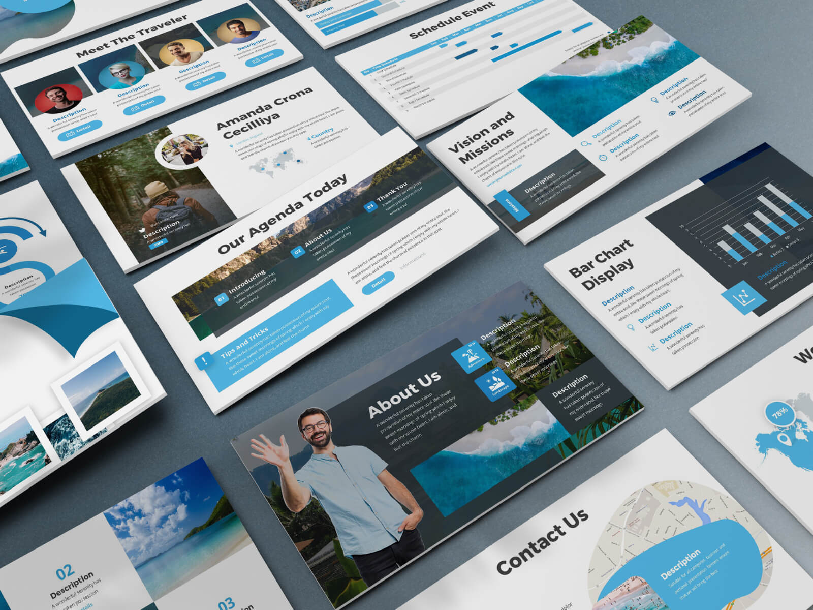 Locago – Tourism Powerpoint Templateslidefactory On Dribbble With Regard To Tourism Powerpoint Template