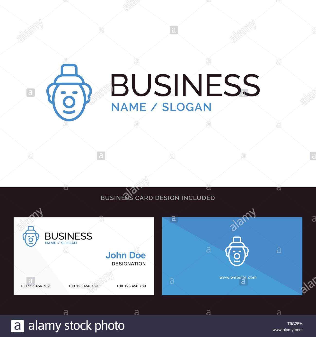 Logo And Business Card Template For Joker, Clown, Circus With Regard To Joker Card Template