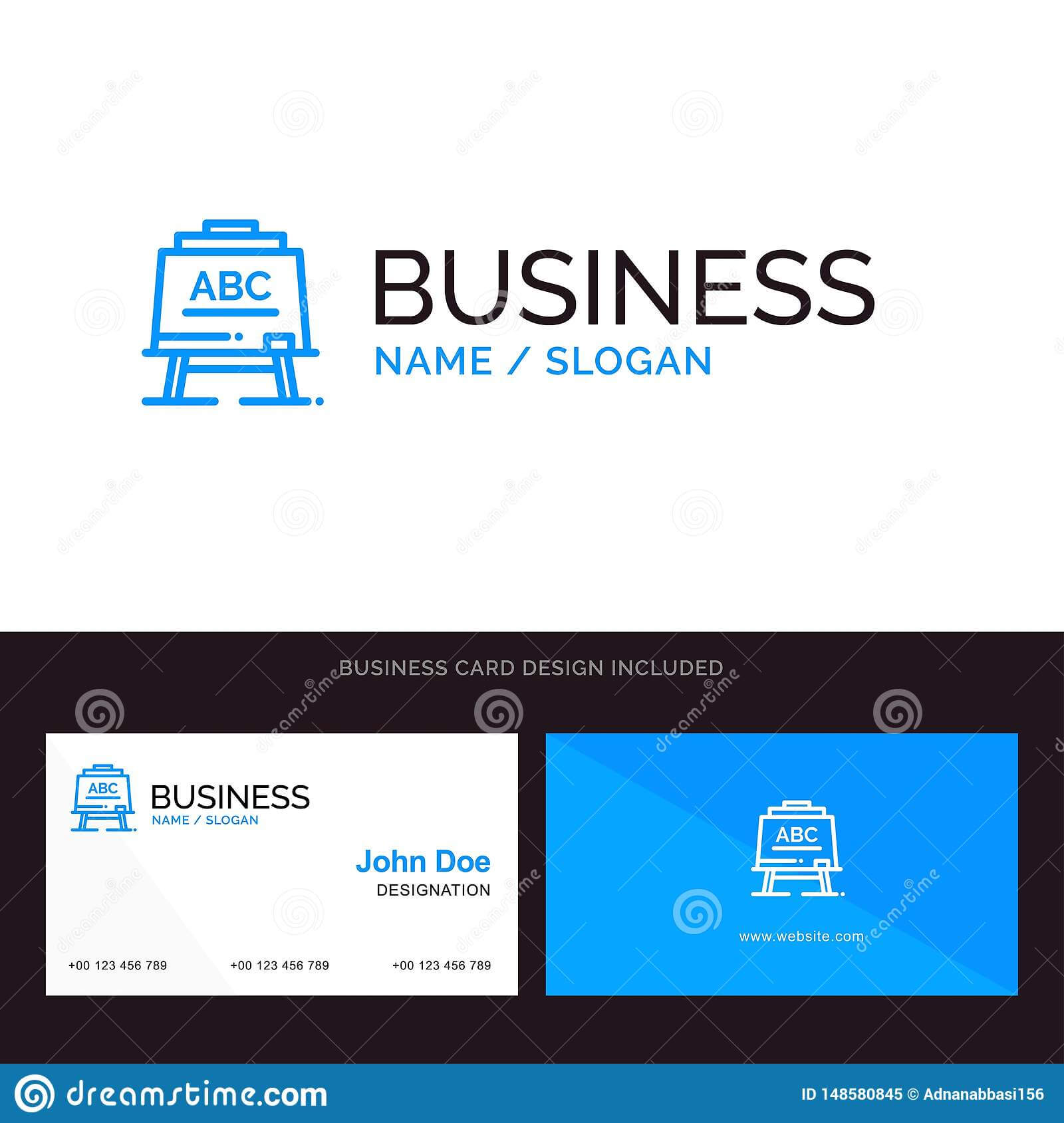 Logo And Business Card Template For Learning, Teacher, Abc Throughout Teacher Id Card Template