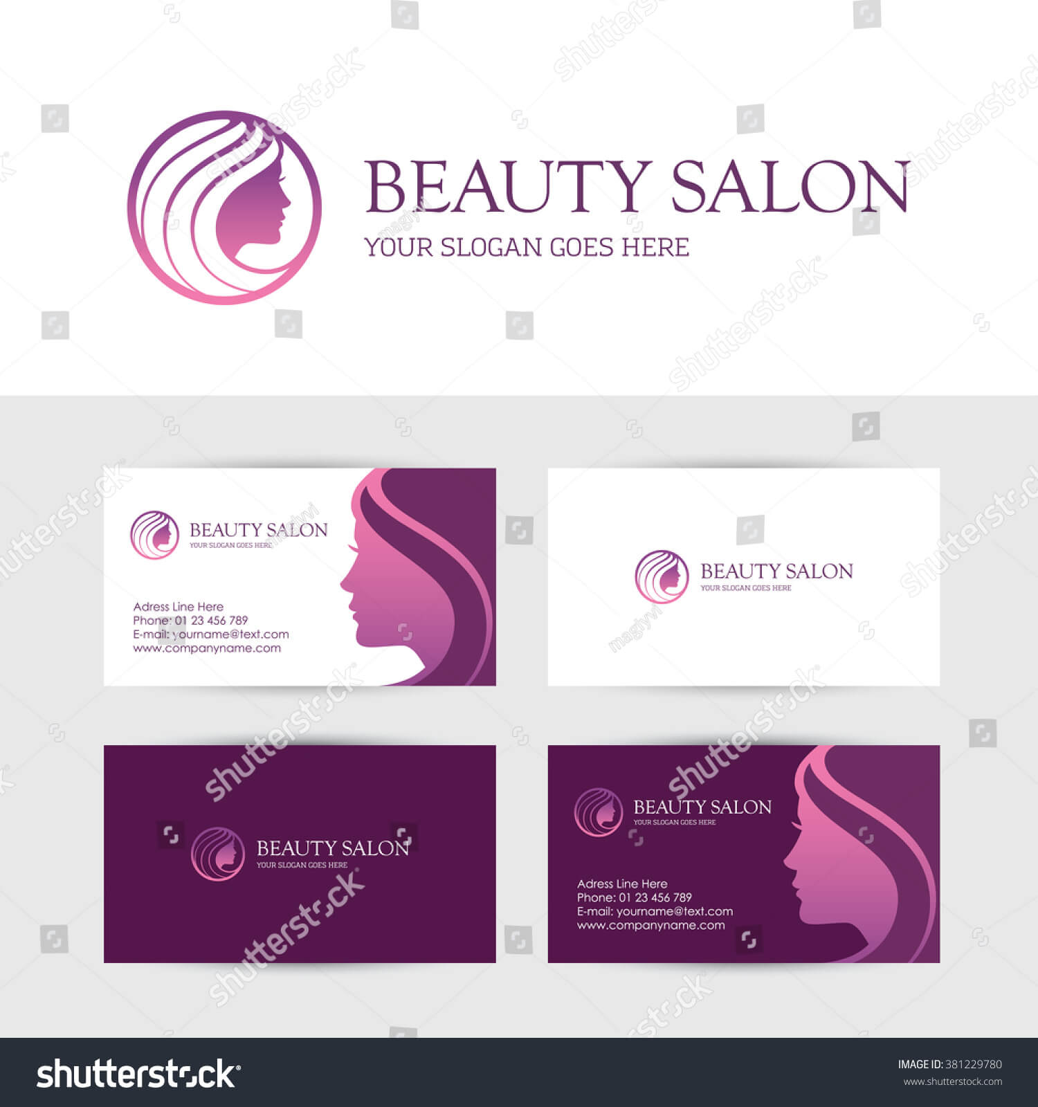 Logo Business Card Design Templates Beauty | Royalty Free In Hair Salon Business Card Template