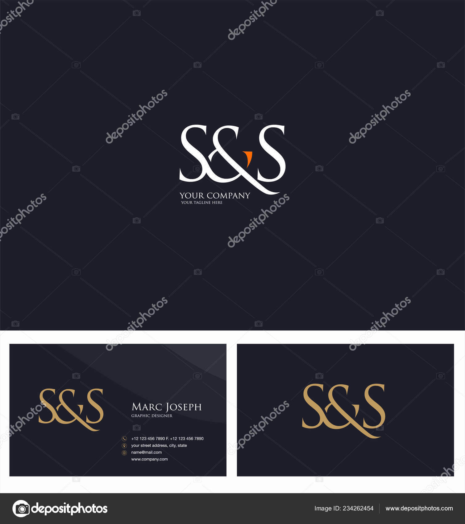 Logo Joint Business Card Template Vector — Stock Vector With Regard To Ss Card Template