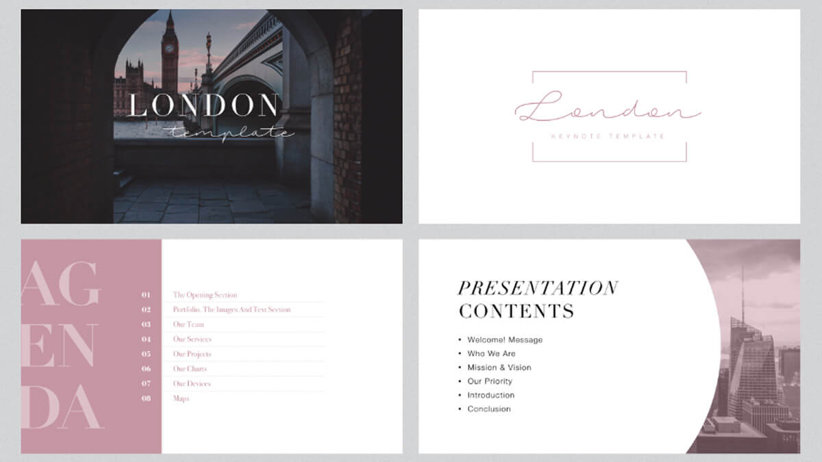 London Minimal Free Powerpoint Template Pertaining To Fancy Powerpoint Templates