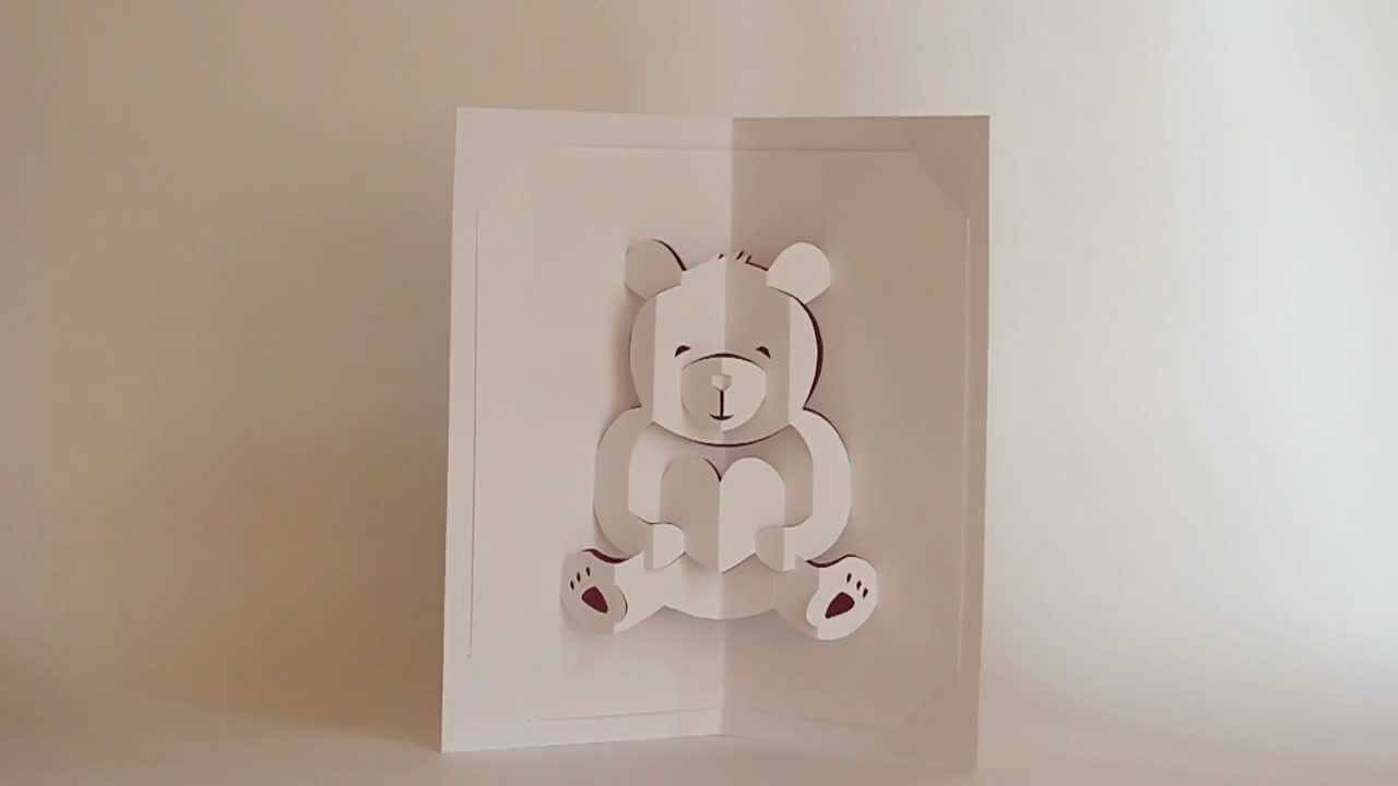 Lovely Bear Card Regarding Teddy Bear Pop Up Card Template Free