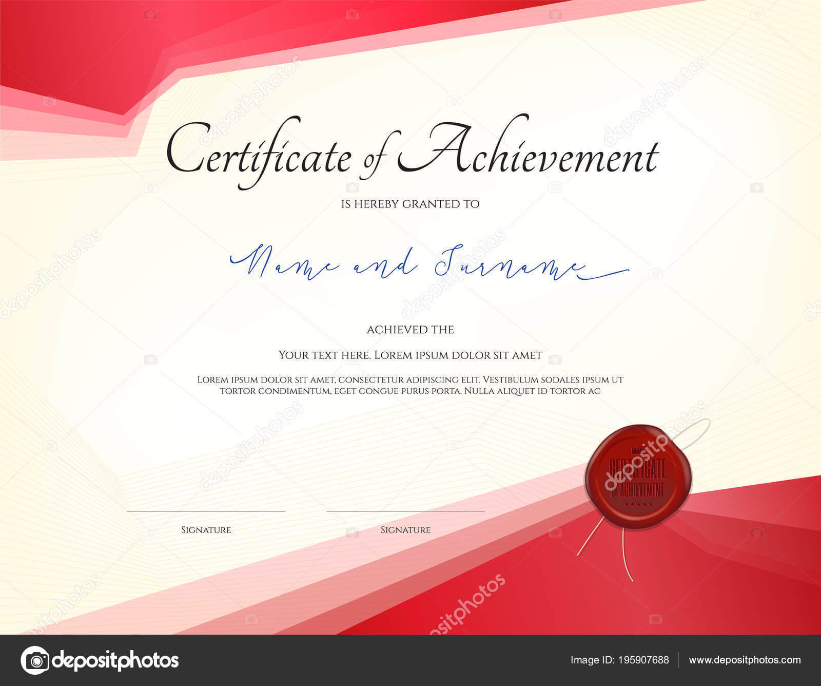 Luxury Certificate Template Elegant Border Frame Diploma Regarding Certificate Border Design Templates