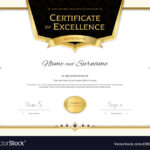 Luxury Certificate Template With Elegant Border Within High Resolution Certificate Template