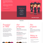 Magenta Non Profit Tri Fold Brochure Template Throughout Country Brochure Template