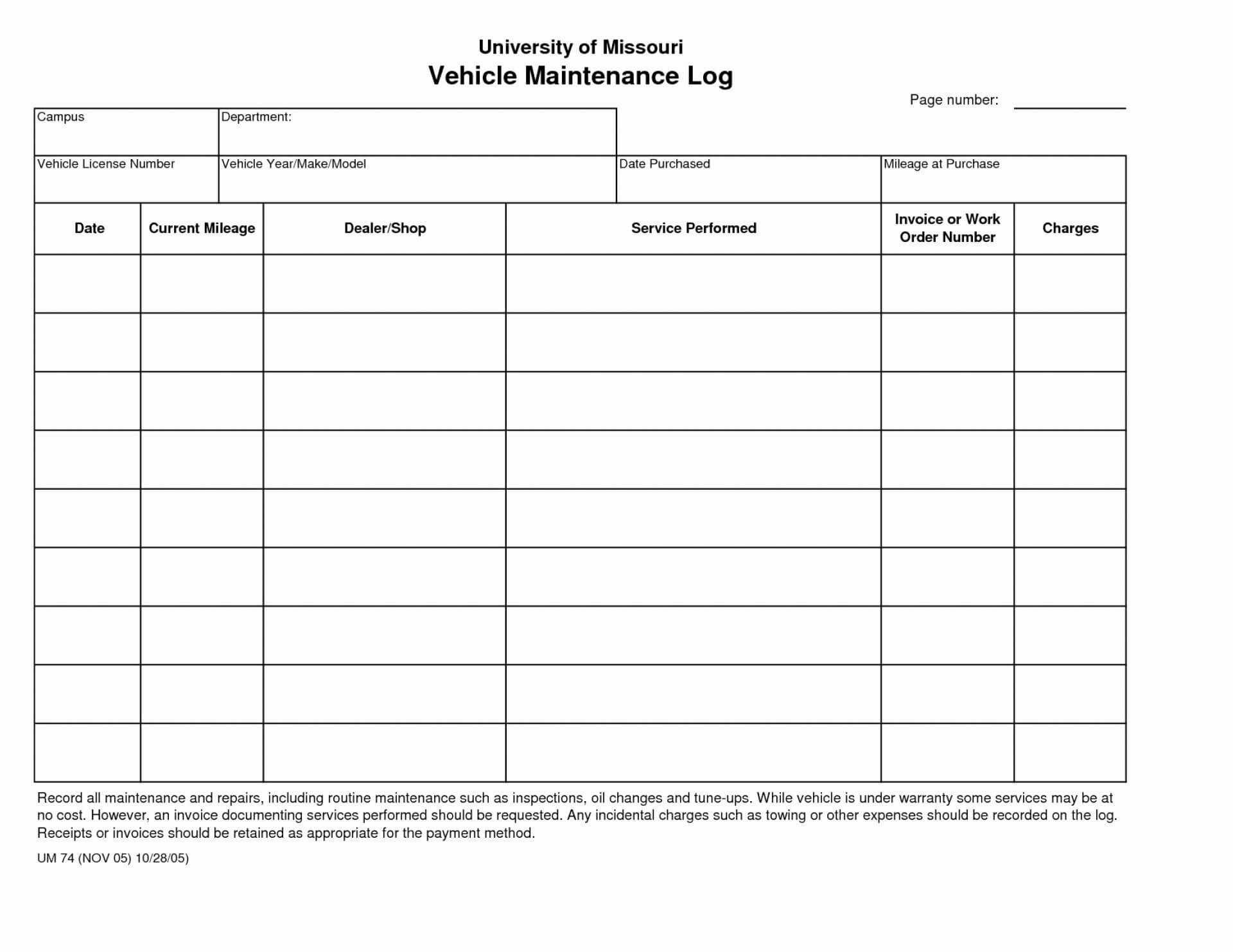 Maintenance Job Card Template - Tomope.zaribanks.co For Maintenance Job Card Template