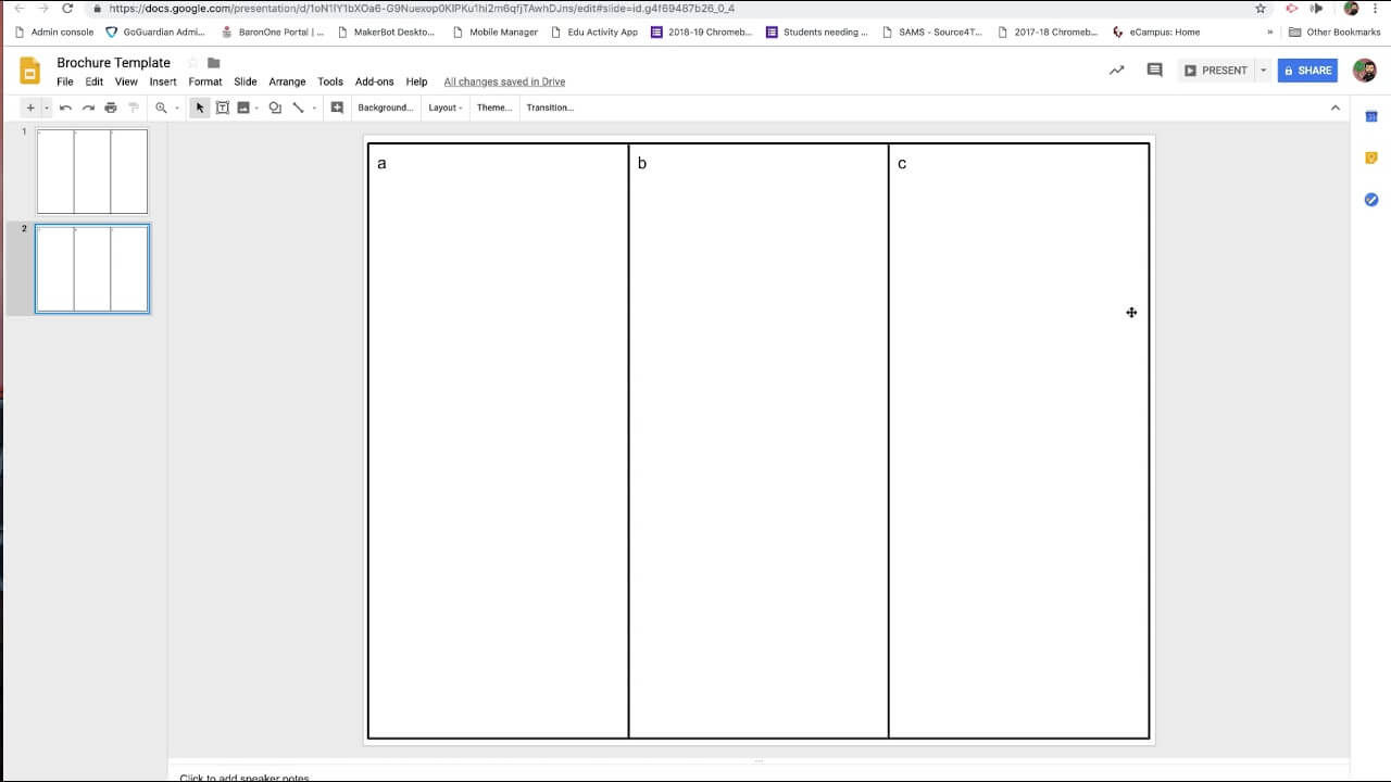 Making A Brochure In Google Slides With Regard To Brochure Templates For Google Docs