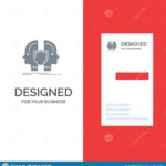 Man, Face, Dual, Identity, Shield Grey Logo Design And With Regard To Shield Id Card Template