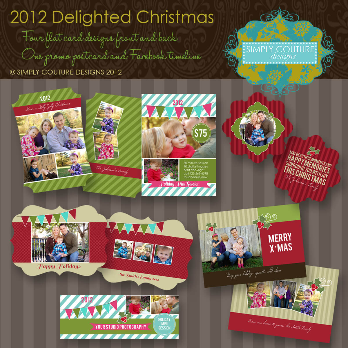 free photoshop christmas card templates for photographers