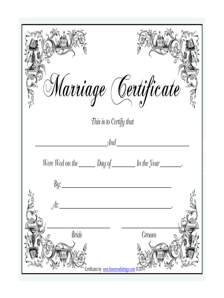 Marriage Certificate – Fill Online, Printable, Fillable In Blank Marriage Certificate Template