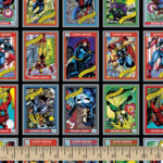 Marvel Cotton Fabric Trading Cards Throughout Superhero Trading Card Template