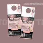 Mary Kay Door Hangers On Behance Pertaining To Mary Kay Business Cards Templates Free