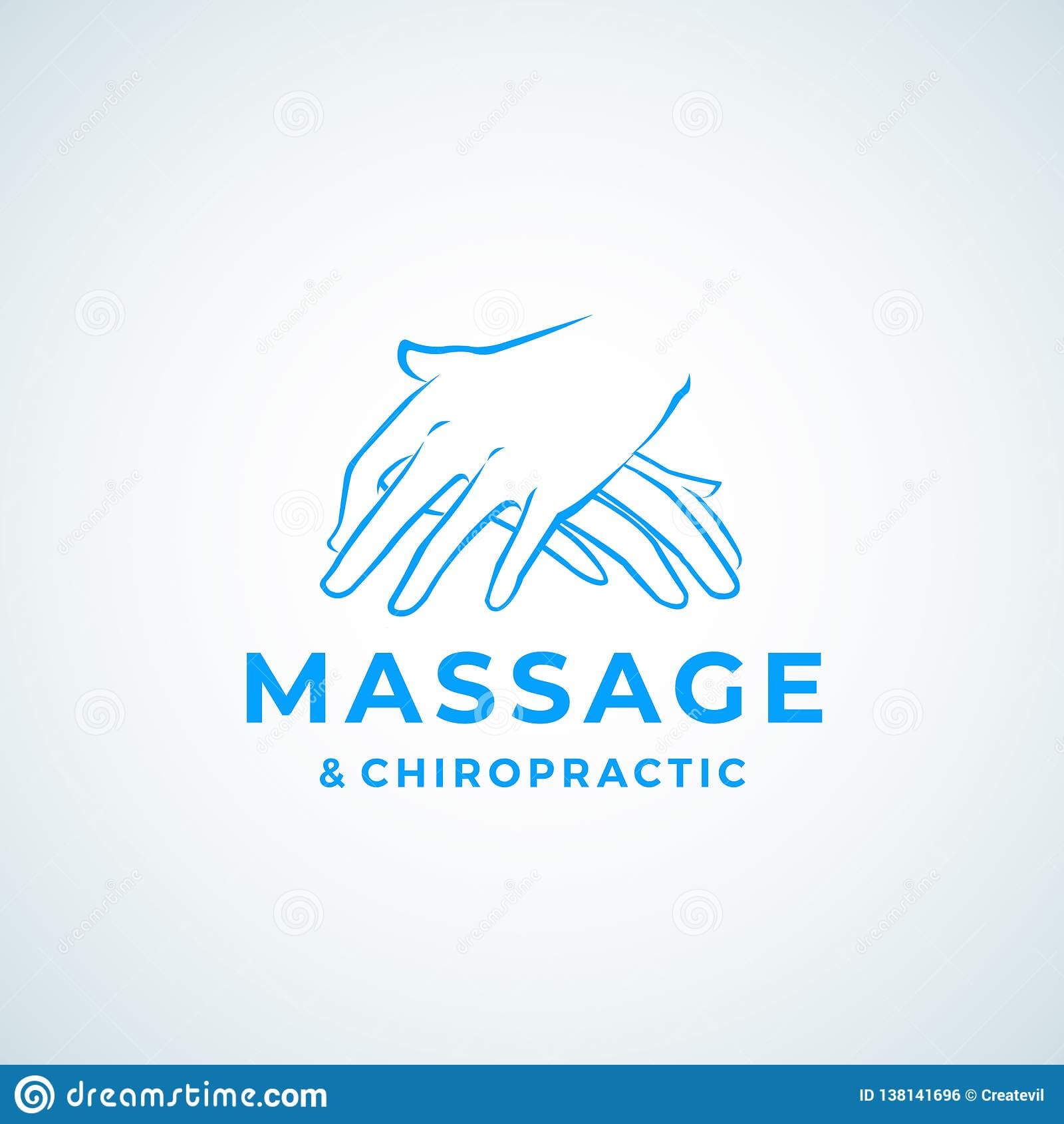 Massage And Chiropractic Absrtract Vector Sign, Symbol Or Throughout Chiropractic Travel Card Template